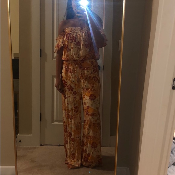 Free People Floral Flowy Jumpsuit - Picture 3 of 4